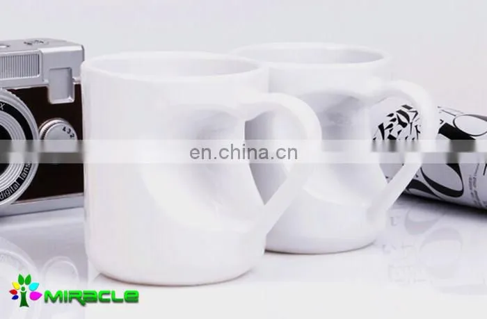 Fashion Lover Ceramic Type Heart Shape Sublimation Photo Mug