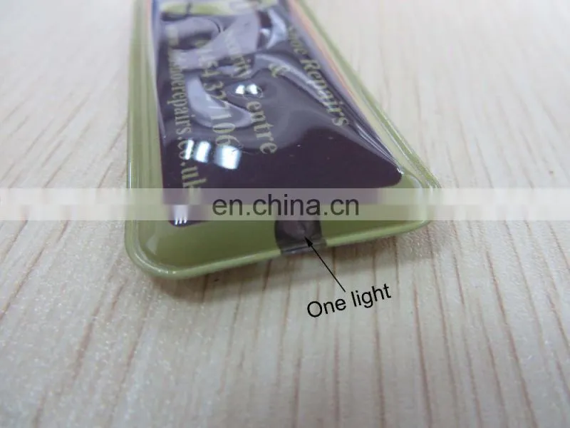 2016 new design led light strip holder keychain with two sides logo