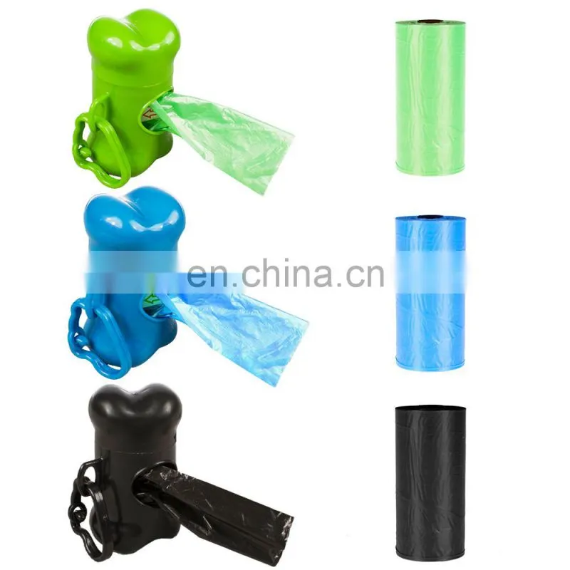 Custom Printed Biodegradable Compostable Disposable Eco Friendly Black Trash Garbage Pet Dog Waste Poop Poo Bag For Dogs