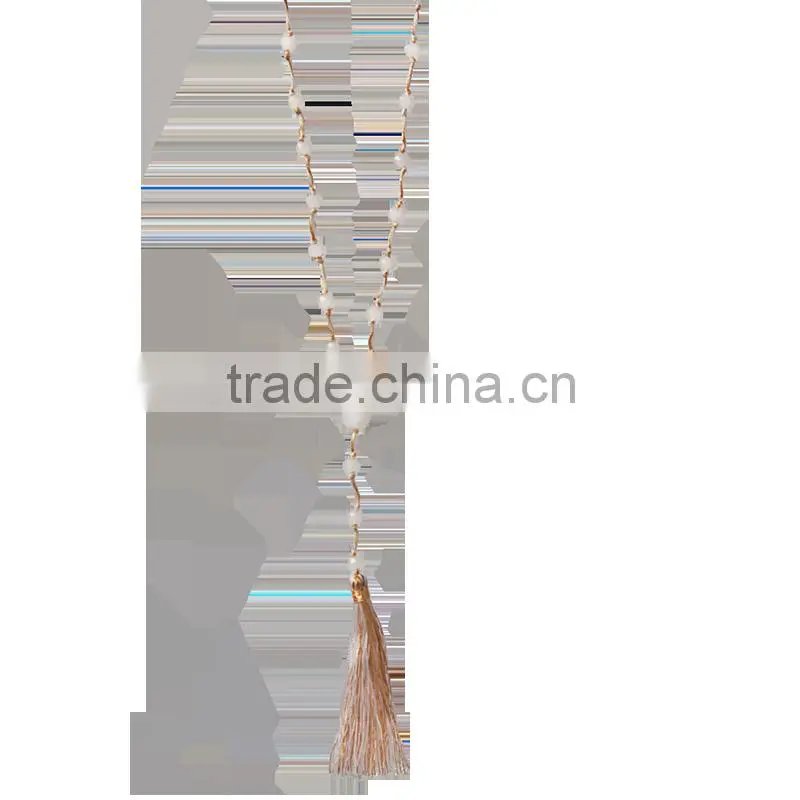 China latestest design colorful tassel necklace withs beads wholesale