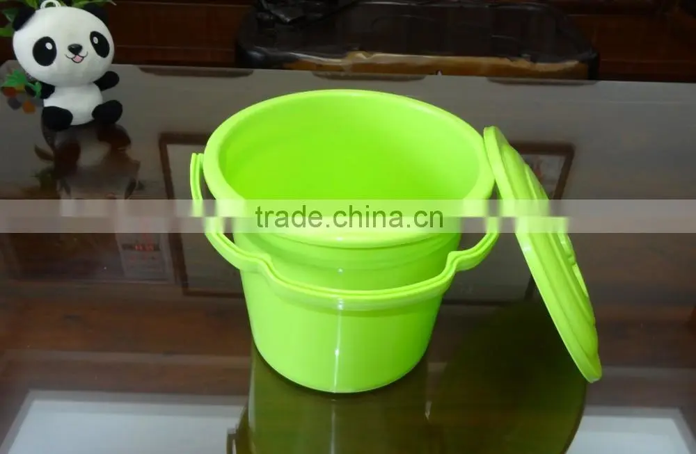 3L round plastic bucket with lid, plastic barrel and pail
