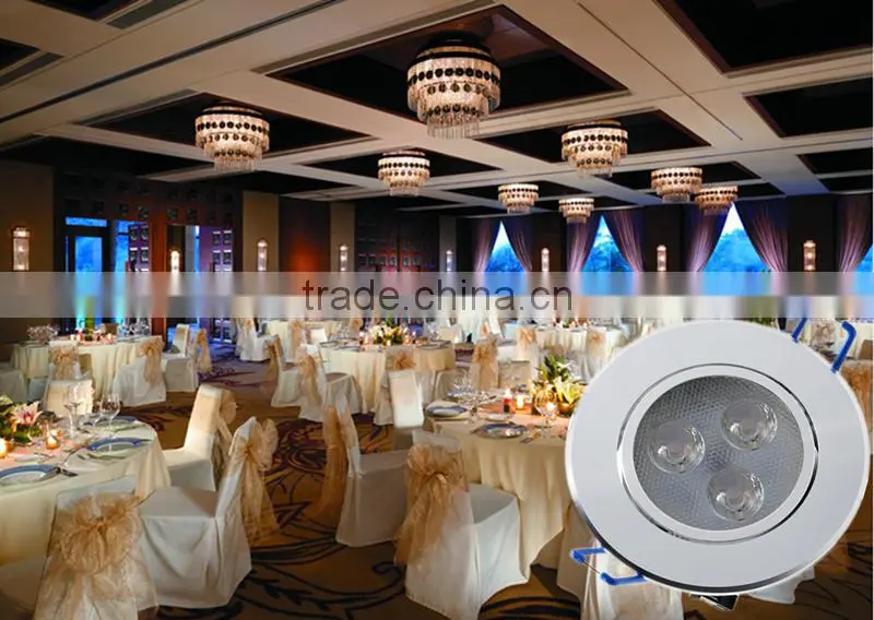 High quality ip44 3w led ceiling down light up and down light led recessed down light