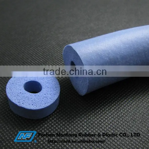 Solid soft foam rubber tube for machine
