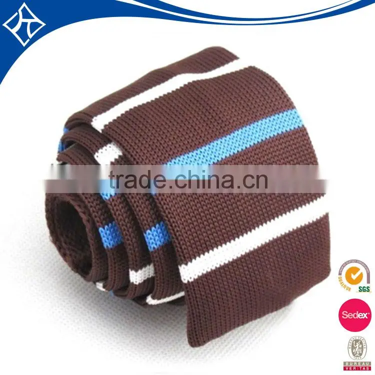 2016 New Coming Custom Design Striped Knitted Necktie