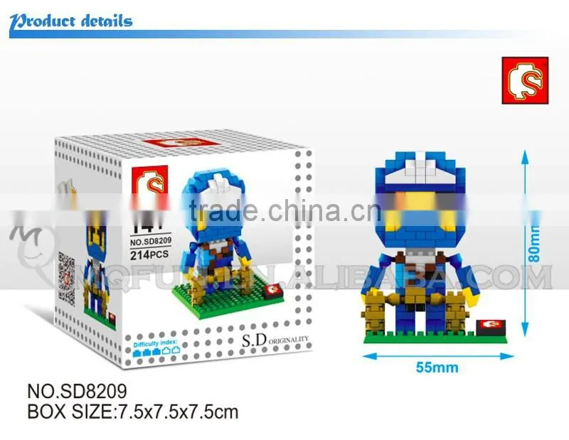 Mini Qute Sembo kawaii 6 styles Marvel avenger ninja Batman plastic building block model educational toy