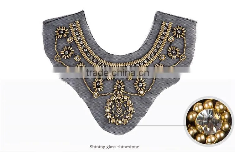 High end crochet lace white shirt collar designs