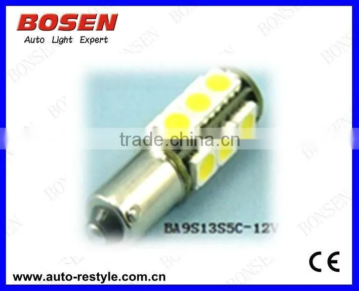 Non-Polarity/Black PCB Canbus LED lamps BA9S-13SMD-5050-CB