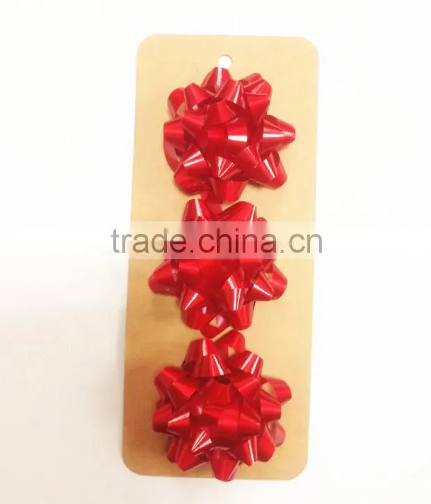 Iridescent Handmade Star Ribbon Bow, Artificial plastic Ribbon Bow,Pull Ribbon Bow