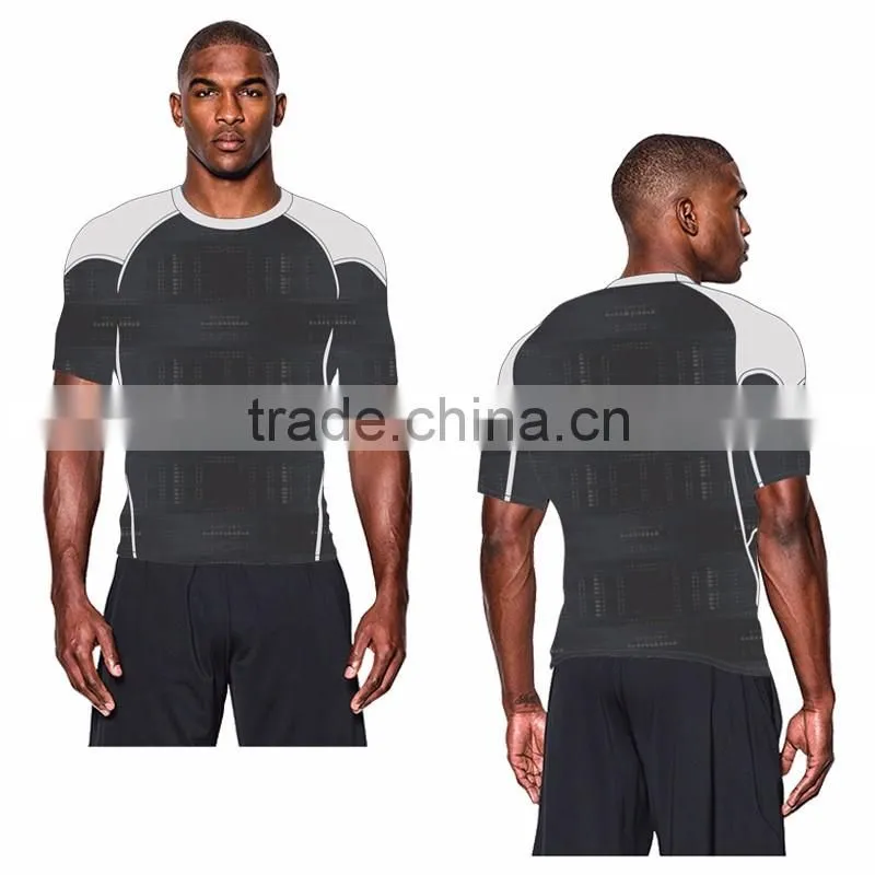 (OEM FACTORY)dri fit fabric sports tracksuit men fitness t shirts