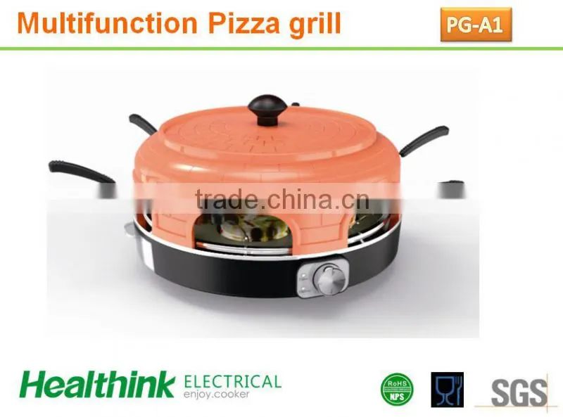 6 person new coming Multifunction Pizza Grill