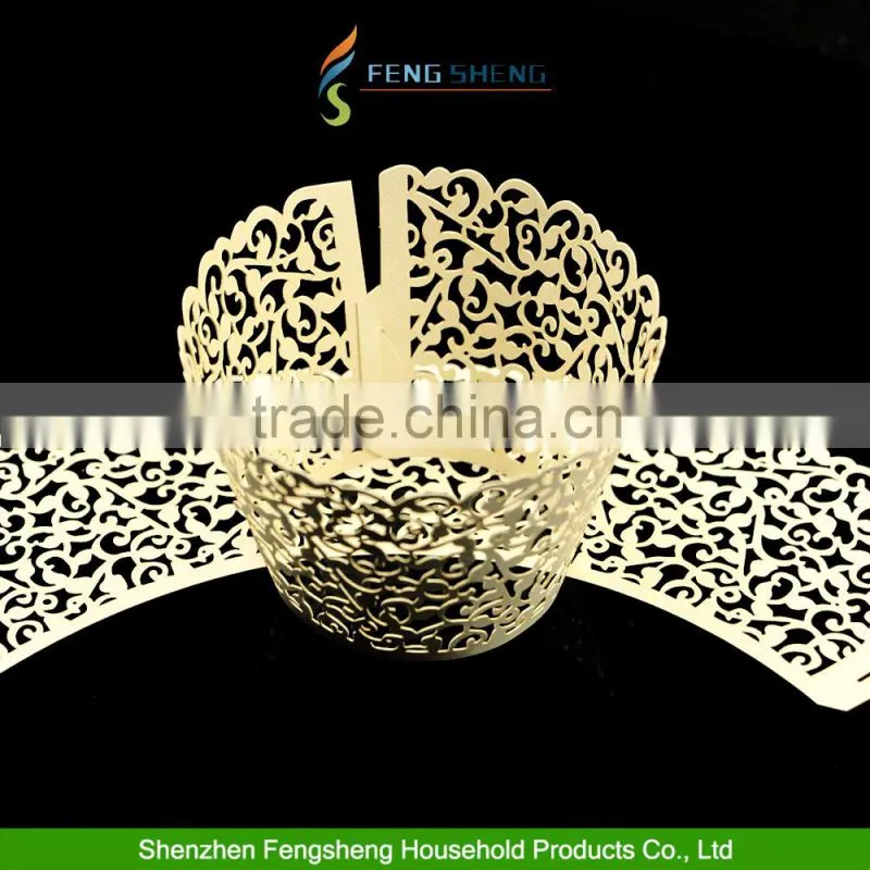 50pcs Cupcake Wrappers Wraps Cases Wedding Cake Edge