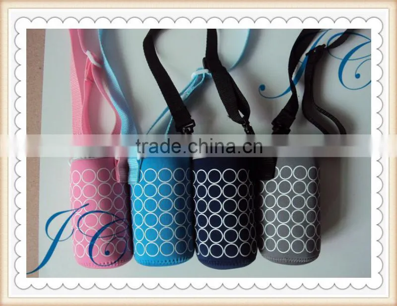 Fashion OEM customized design printing logo different shape wine bottle cooler sleeve