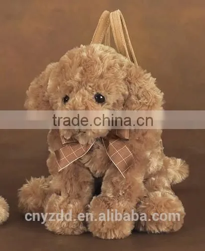 Cute Soft Plush Lifelike Animal Purse/New Design Cuddly Toy Puppy Handbag/Plush Animal Playful Purse