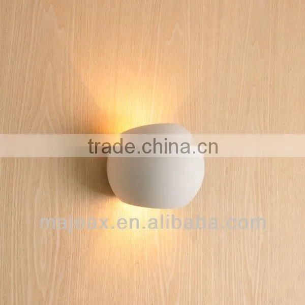 White Gypsum Plaster Wall Mounted Decorative Lighting
