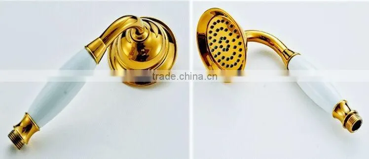 TongYing New Gold Plated Bathroom Chrome Handheld Rain Shower head