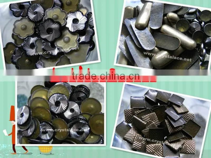 Fashion crystal rivet with cap coat alloy metal button for garment