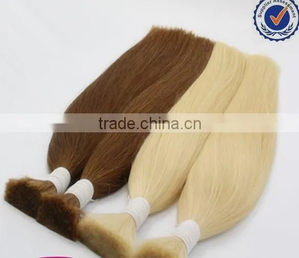 cuticle intact unprocessed russian human blonde hair bulk