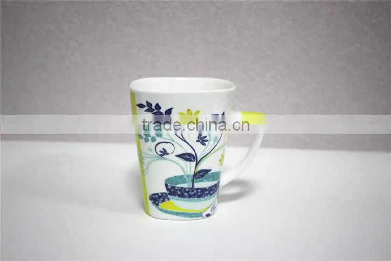 Best selling daily use white porcelain mug ceramic funny