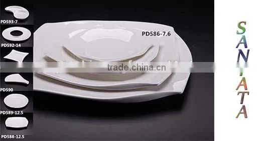 Fashion design restaurant porcelain square plate wholesale