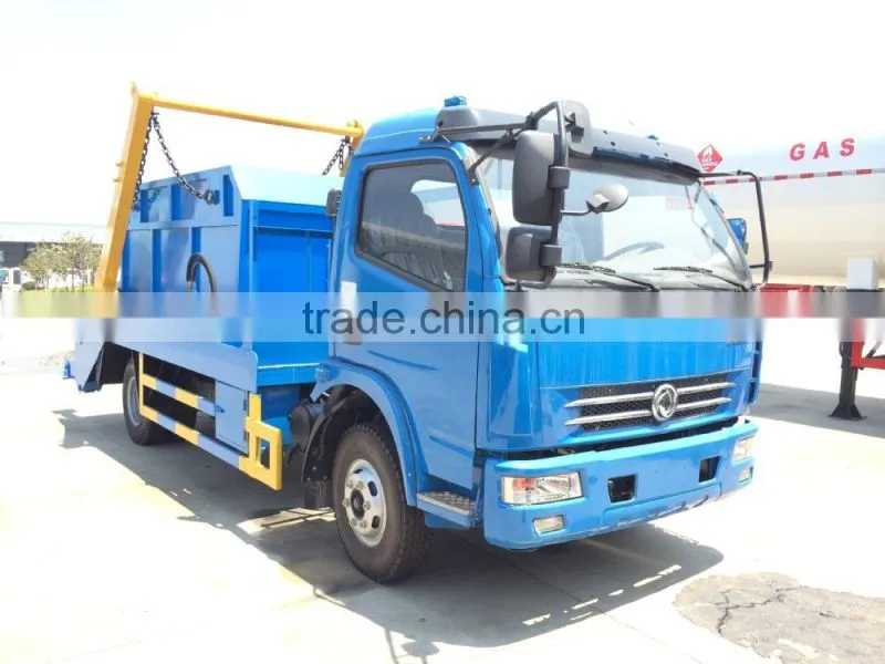 5 m3 skip loader garbage truck, 5 ton hydraulic swinging garbage truck, hydraulic lifter container garbage truck