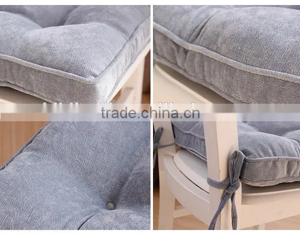 2015 Top new Professional fake button ties chair pad silver chair cushion