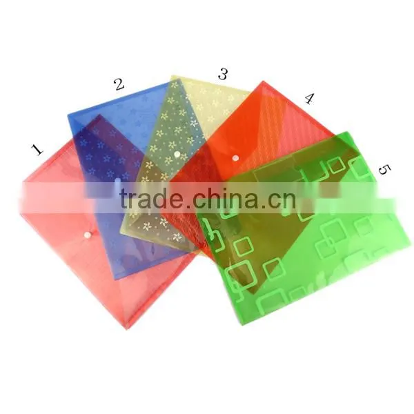 2015 China Supplier Wholesale Cheap Custom Plastic File Bag, File Pocket, Document Bag
