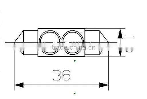 2W 41mm High power auto LED festoon ,36mm,39mm ,41mm.LED License light, Instrument light,