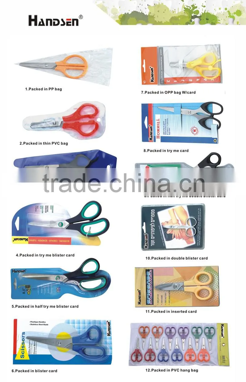 5" new PP/ABS handle scissors for student