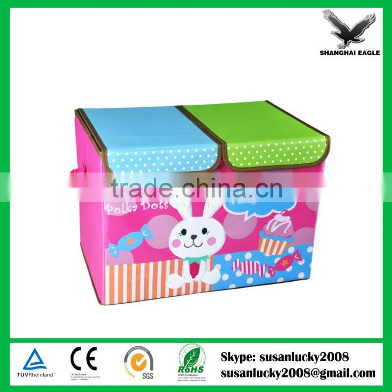 Fold Down Non Woven Clothes Stuff Magazine Toy Closet Organizer Storage Box Case Folding