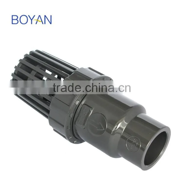China suppliers Red PVC 20mm-160mm Plastic pump Foot Valve