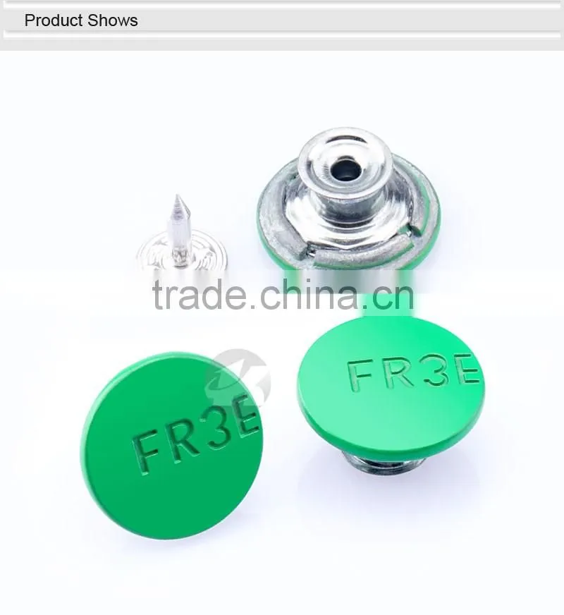Colorful Painted Remove Metal Buttons For Jeans