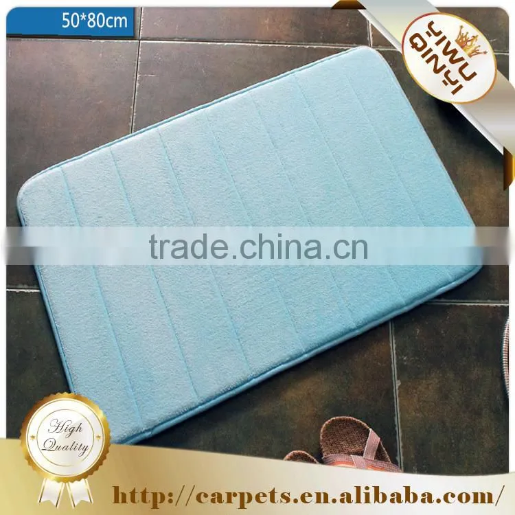 Anti-slip Pvc polyester memory foam bathroom carpets and rugs / drawing room carpet