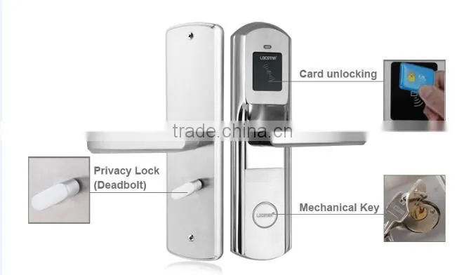 Stainless steel smart card lock for hotel solution LSD8108