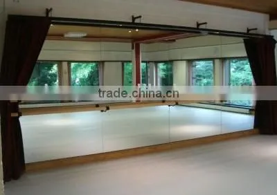3MM 4MM 5MM Safety Dance Studio Mirror Glass /safety vinyl back with Double Coated Paint
