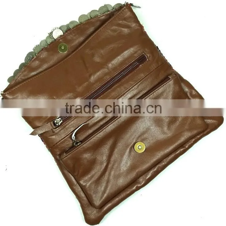 Indian Banjara Clutch Bag Gypsy Leather Clutch Bag