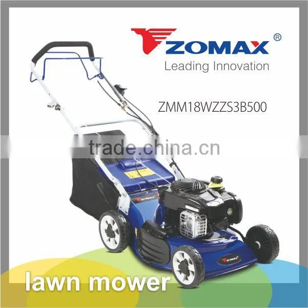 China 16inch wheel adjustable grass cutting B&S B450E American gasoline engine wholesale manual cheap mini lawn mower for sale