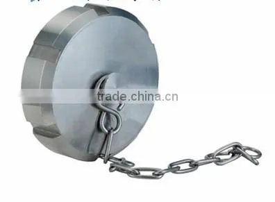 Stainless Steel Sanitary Pipe fittings Blind Nut With Chain