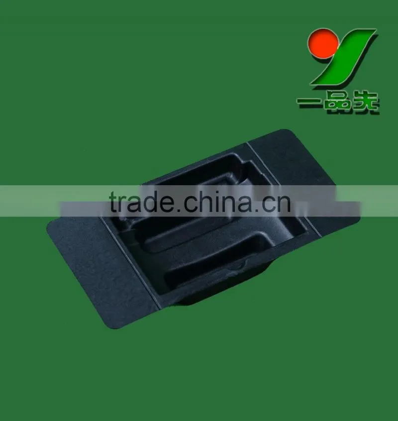 Black Color Fiber Molded Biodegradable Protective Packaging Inserts Trays plastic blister packaging
