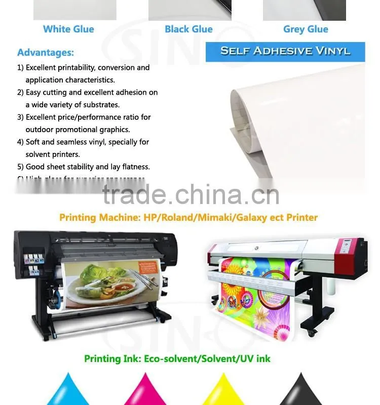 1.52x30M Air Bubble Free Matt White Printable Self Adhesive Vinyl Film