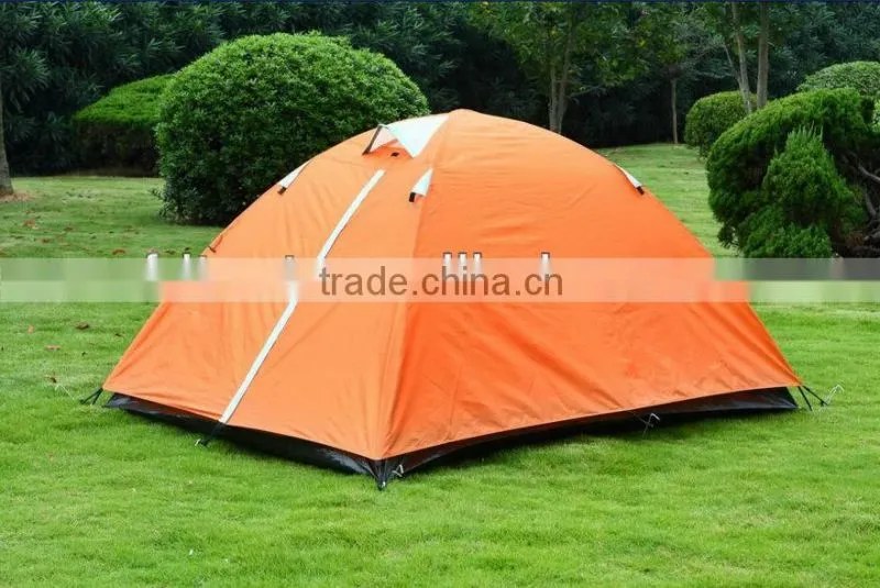 double layer orange solar tent with colorful/camping dome tent