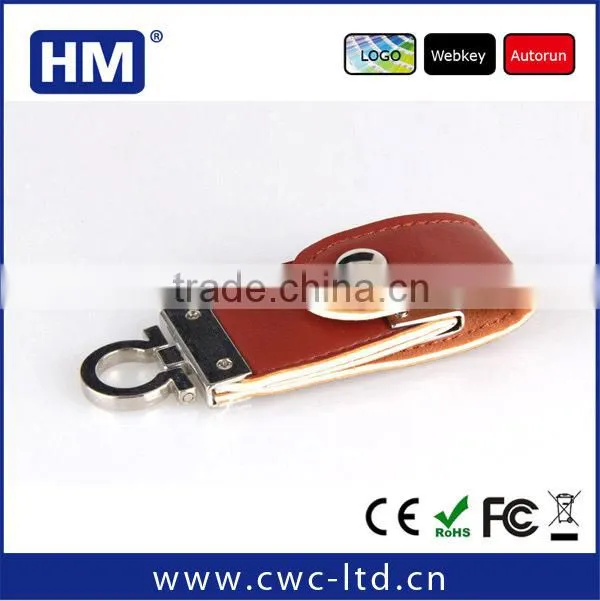 hot selling promotion gift leather usb with high speed and full capacity