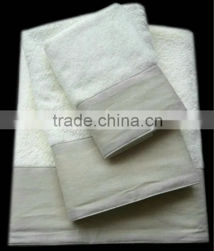 popular linen fabric sewed on towel