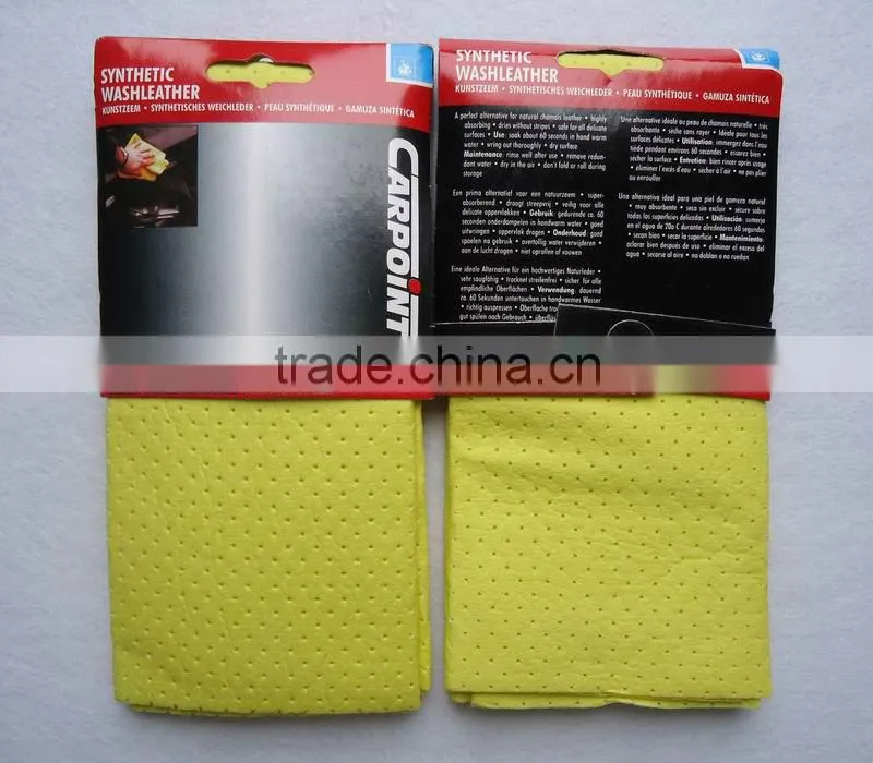 Car window synthetic chamois cleaning cloth