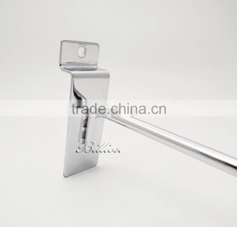 Hanging Hooks Supermarket Slatwall board Hooks chrome display stand hook