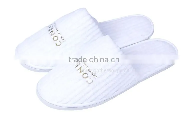 Cotton Fabric Warm Men Fancy Bedroom Custom Hotel Slippers