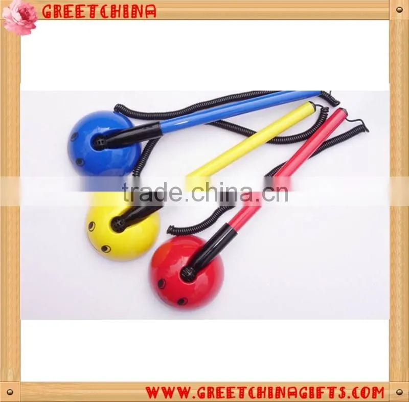 Round smile face base plastic table pen desk pen