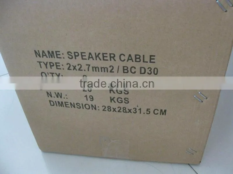 Hot sale transparent blue OFC Speaker cable