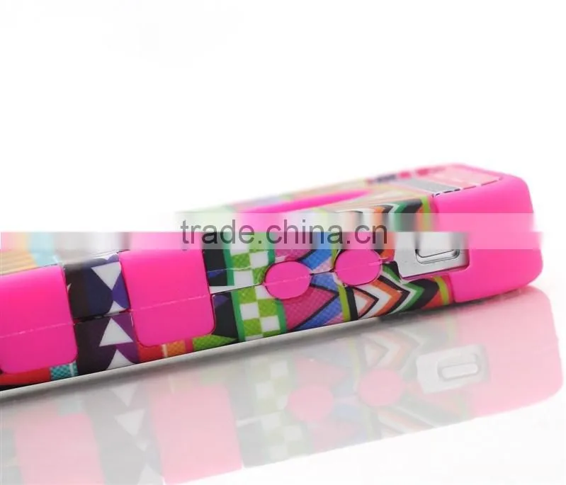 Functional 3 in 1 african tribes style fashion cheap silicon case for iphone 4 case