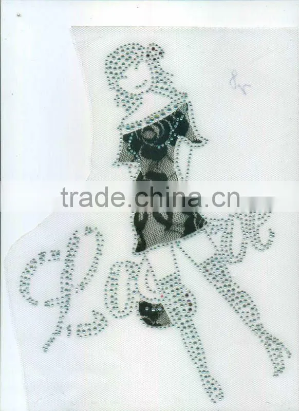 laser cut butterfly shape lace DIY desgin hot fix motif iron on clothes