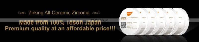 FDA approved Zirconia Block with CE certificate